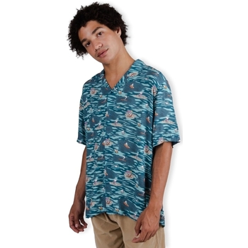 Oblečenie Muž Košele s dlhým rukávom Brava Fabrics Peanuts Coast Aloha Shirt - Blue Modrá