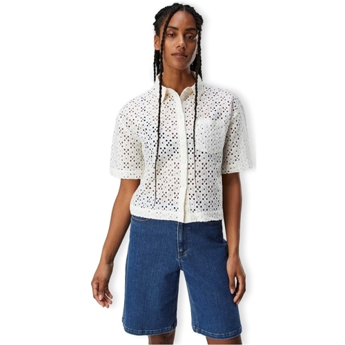 Oblečenie Žena Blúzky Object Emilia Shirt S/S - Sands Béžová