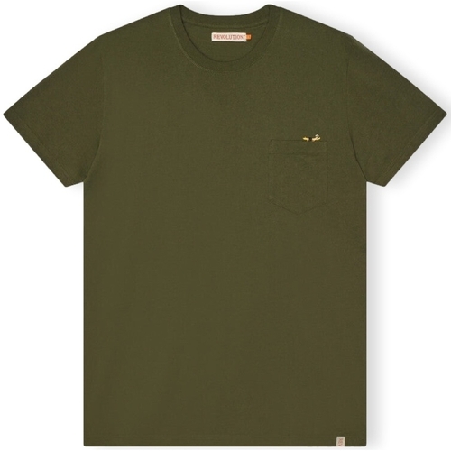 Oblečenie Muž Tričká a polokošele Revolution T-Shirt Regular 1365 SLE - Army Zelená