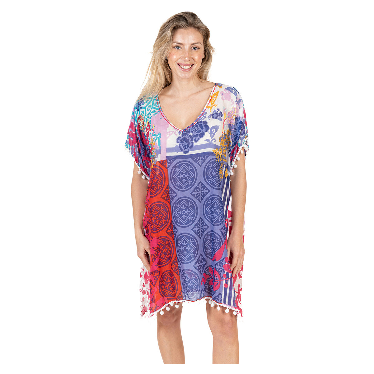 Oblečenie Žena Plážové šatky a parea Isla Bonita By Sigris Poncho Viacfarebná