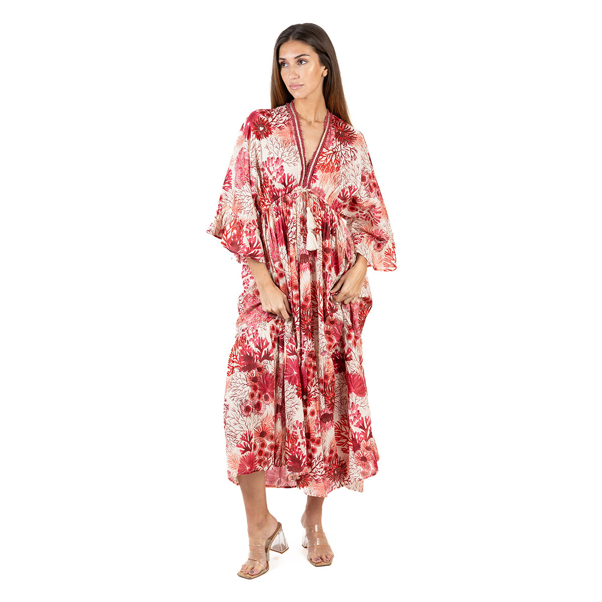 Oblečenie Žena Dlhé šaty Isla Bonita By Sigris Dlhé Midi Šaty Červená