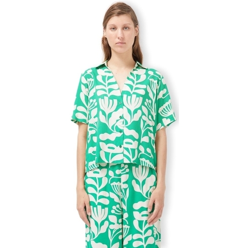 Oblečenie Žena Blúzky Compania Fantastica COMPAÑIA FANTÁSTICA Shirt 43008 - Flowers Zelená