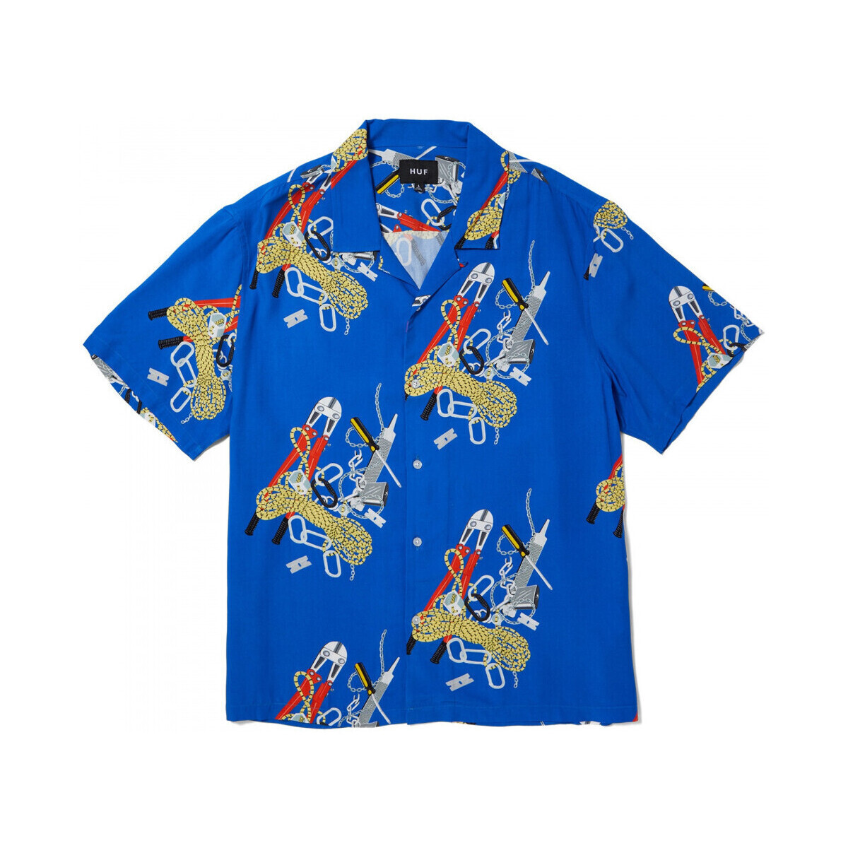 Oblečenie Muž Košele s dlhým rukávom Huf Chemise skidrokyo ss resort top Modrá