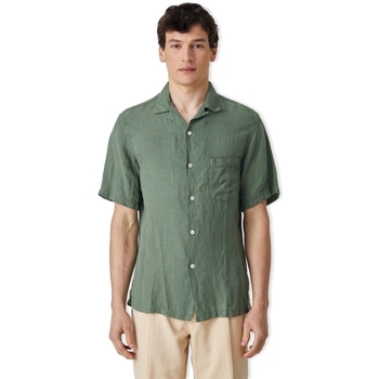 Oblečenie Muž Košele s dlhým rukávom Portuguese Flannel Linen Camp Collar Shirt - Dry Green Zelená