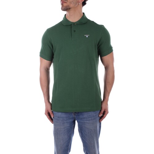 Oblečenie Muž Polokošele s krátkym rukávom Barbour MML0012 Zelená