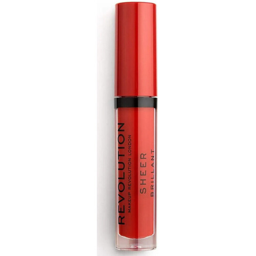 krasa Žena Lesky na pery Makeup Revolution Sheer Brilliant Lip Gloss - 134 Ruby Červená