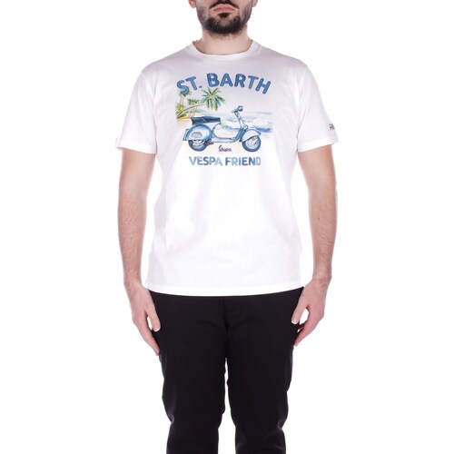 Oblečenie Muž Tričká s krátkym rukávom Mc2 Saint Barth TSHM001 Biela