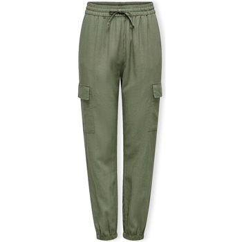 Only Noos Caro Pull Up Trousers - Oil Green Zelená