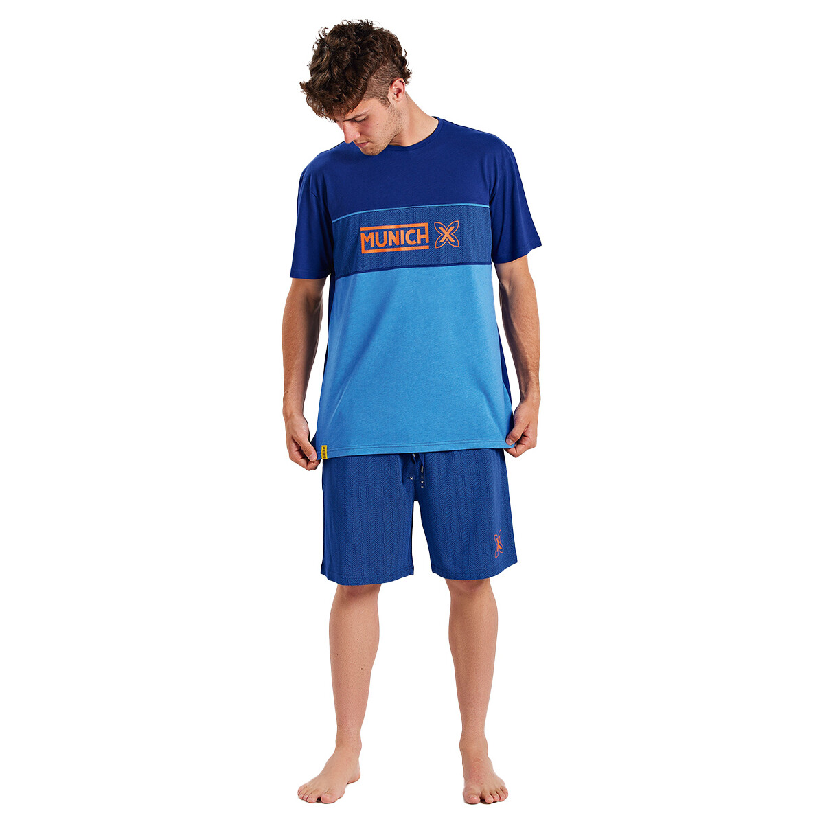 Oblečenie Muž Pyžamá a nočné košele Munich MUEH0254 Modrá