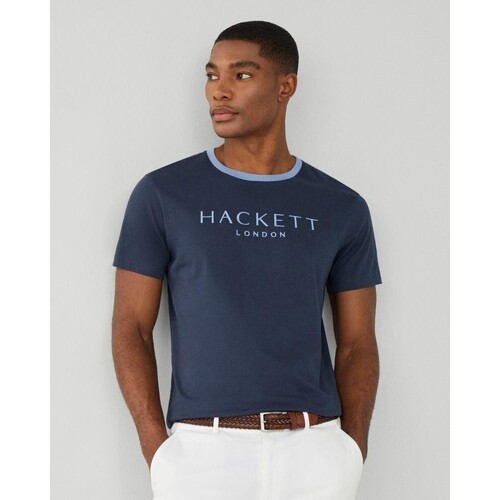 Oblečenie Muž Tričká s krátkym rukávom Hackett HM500797 HERITAGE Modrá