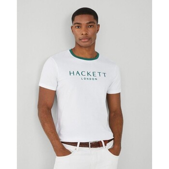 Oblečenie Muž Tričká s krátkym rukávom Hackett HM500797 HERITAGE Biela