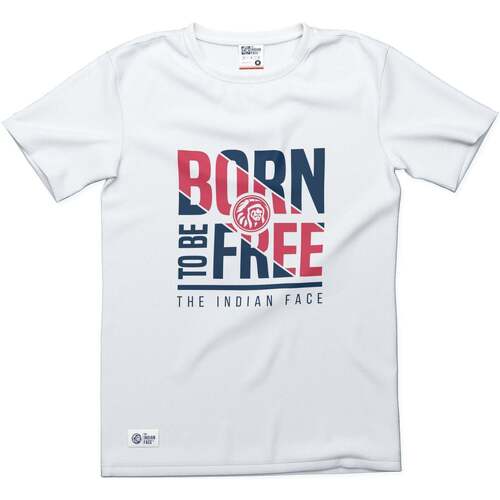 Oblečenie Tričká s krátkym rukávom The Indian Face Born to be Free Biela