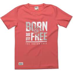 Oblečenie Tričká s krátkym rukávom The Indian Face Born to be Free Červená