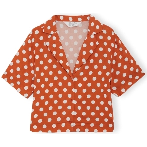 Oblečenie Žena Blúzky Compania Fantastica COMPAÑIA FANTÁSTICA Shirt 12122 - Polka Dots Oranžová