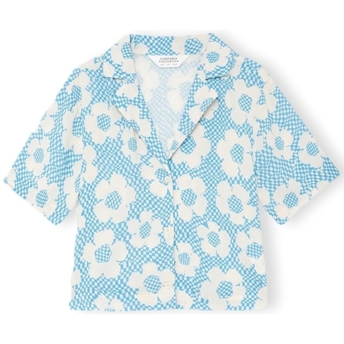 Oblečenie Žena Blúzky Compania Fantastica COMPAÑIA FANTÁSTICA Shirt 12108 - Flowers Modrá