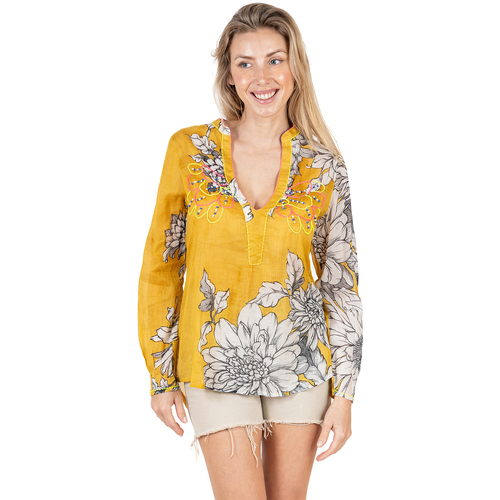 Oblečenie Žena Košele a blúzky Isla Bonita By Sigris Tričko Žltá