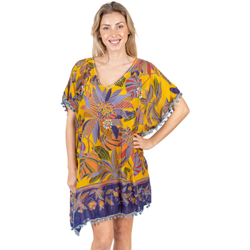 Oblečenie Žena Plážové šatky a parea Isla Bonita By Sigris Poncho Žltá