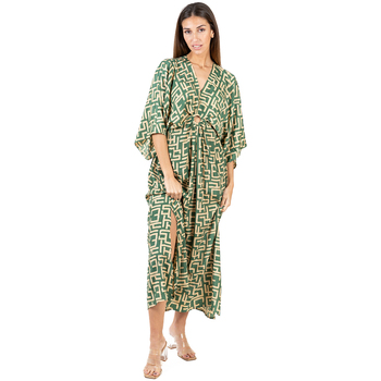 Oblečenie Žena Dlhé šaty Isla Bonita By Sigris Dlhé Midi Šaty Zelená