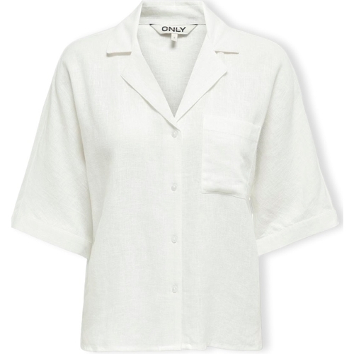 Oblečenie Žena Blúzky Only Noos Tokyo Life Shirt S/S - Bright White Biela