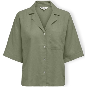 Oblečenie Žena Blúzky Only Noos Tokyo Life Shirt S/S - Oil Green Zelená
