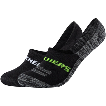 Doplnky Kotníkové ponožky Skechers 2PPK Mesh Ventilation Footies Socks Čierna