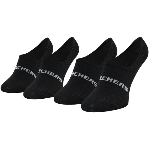 Doplnky Kotníkové ponožky Skechers 2PPK Mesh Ventilation Footies Socks Čierna