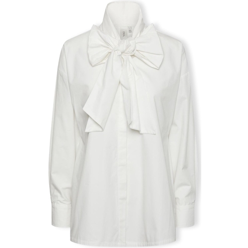 Oblečenie Žena Blúzky Y.a.s YAS Sigga Shirt L/S - Star White Biela