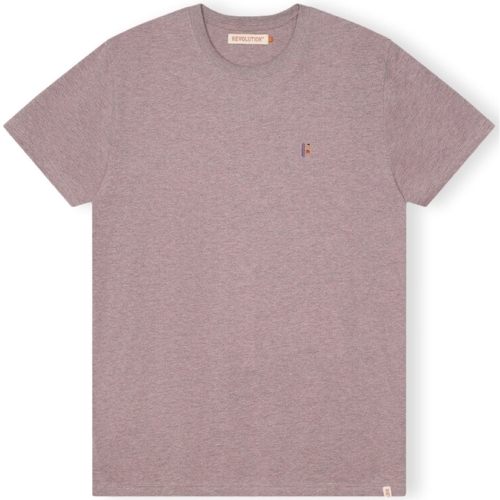 Oblečenie Muž Tričká a polokošele Revolution T-Shirt Regular 1364 POS - Purple Melange Fialová 
