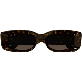 Hodinky & Bižutéria Slnečné okuliare Gucci Occhiali da sole  GG1528S 002 Hnedá