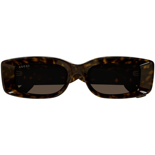Hodinky & Bižutéria Slnečné okuliare Gucci Occhiali da sole  GG1528S 002 Hnedá