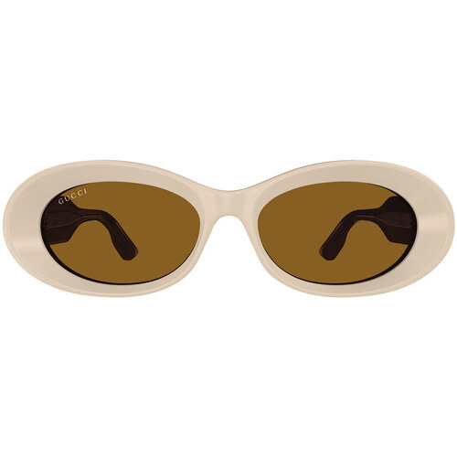 Hodinky & Bižutéria Slnečné okuliare Gucci Occhiali da sole  GG1527S 004 Béžová