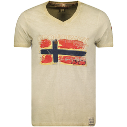 Oblečenie Muž Tričká s krátkym rukávom Geo Norway SW1561HGN-BEIGE Béžová