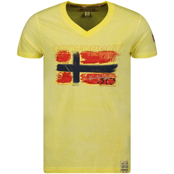 Oblečenie Muž Tričká s krátkym rukávom Geo Norway SW1561HGN-LIGHT YELLOW Žltá