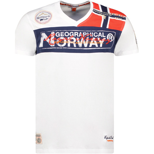Oblečenie Muž Tričká s krátkym rukávom Geographical Norway SX1130HGN-White Biela