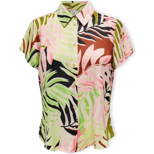 Oblečenie Žena Blúzky Only Shaila Shirt S/S - Tropical Peach Viacfarebná
