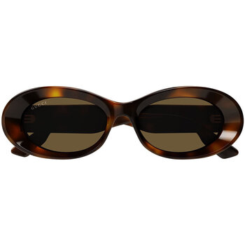 Hodinky & Bižutéria Slnečné okuliare Gucci Occhiali da sole  GG1527S 002 Hnedá