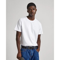 Oblečenie Muž Tričká s krátkym rukávom Pepe jeans PM509206 CONNOR Biela