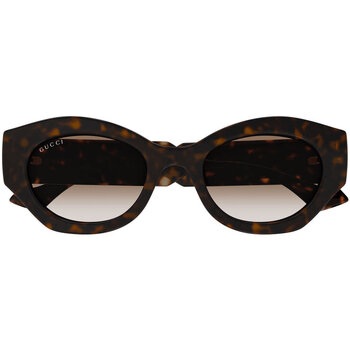 Hodinky & Bižutéria Slnečné okuliare Gucci Occhiali da Sole  GG1553S 002 Hnedá