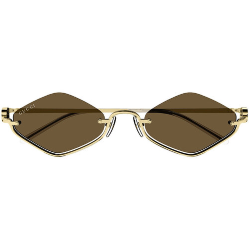 Hodinky & Bižutéria Slnečné okuliare Gucci Occhiali da Sole  GG1604S 002 Zlatá