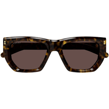 Hodinky & Bižutéria Slnečné okuliare Gucci Occhiali da Sole  GG1520S 002 Hnedá