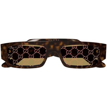 Hodinky & Bižutéria Slnečné okuliare Gucci Occhiali da Sole  GG1592S 002 Hnedá