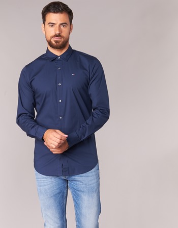 Oblečenie Muž Košele s dlhým rukávom Tommy Jeans TJM ORIGINAL STRETCH SHIRT Námornícka modrá