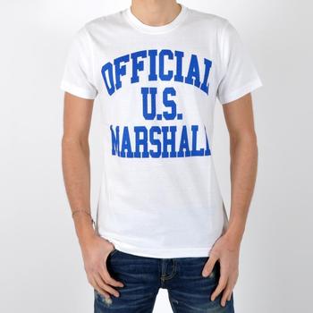 Oblečenie Muž Tričká s krátkym rukávom U.S Marshall 15489 Biela