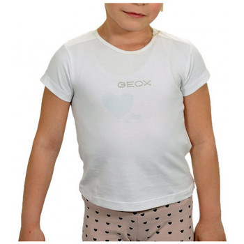Oblečenie Deti Tričká a polokošele Geox T-shirt Biela