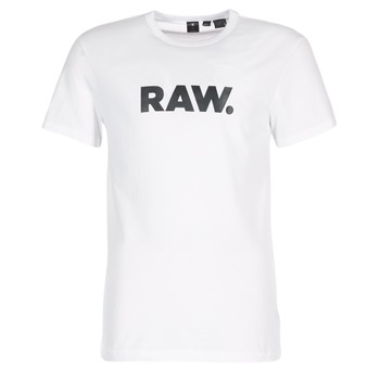 Oblečenie Muž Tričká s krátkym rukávom G-Star Raw HOLORN R T S/S Biela