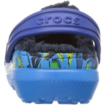 Crocs KID'S CLASSIC FUZZ LINED GRAPHIC CLOG Modrá