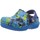 Topánky Dievča Sandále Crocs KID'S CLASSIC FUZZ LINED GRAPHIC CLOG Modrá