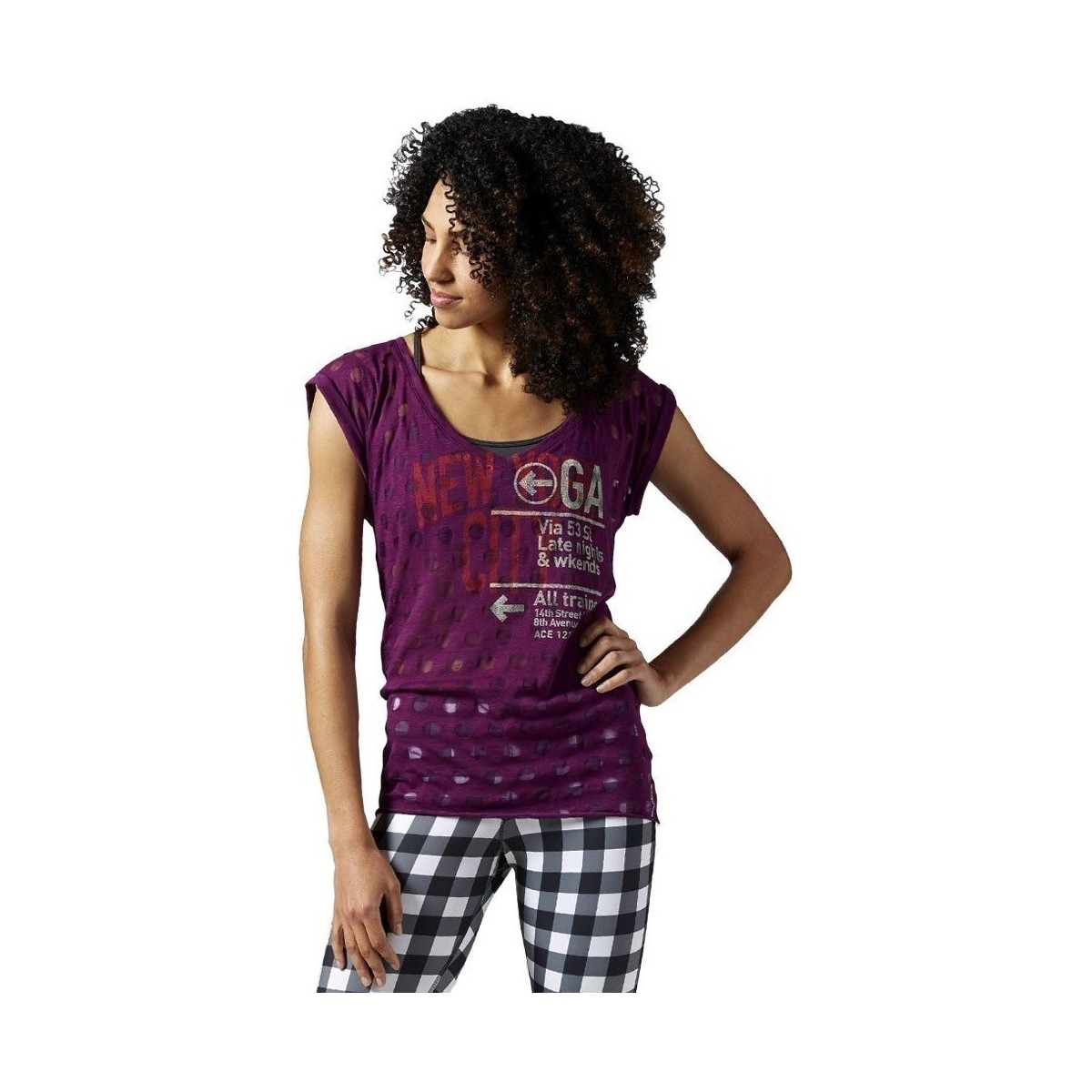 Oblečenie Žena Tričká s krátkym rukávom Reebok Sport Yoga New York Fialová 
