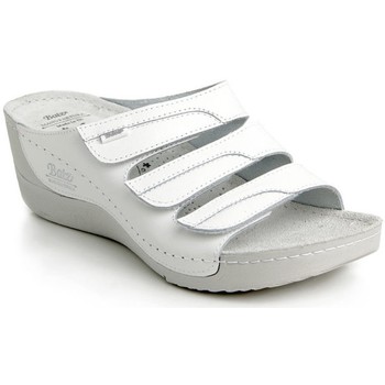 Topánky Žena Sandále Batz Dámske kožené biele šľapky OLGA biela