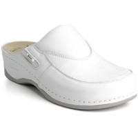 Topánky Žena Sandále Batz Dámske kožené biele šľapky FC10 biela